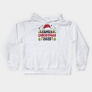 Family Christmas 2025 Leopard Red Plaid Family Matching Xmas Kids Hoodie